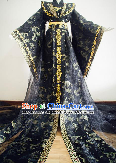 Chinese Ancient Cosplay Royal Highness Embroidered Costume Han Dynasty Swordsman Clothing for Men