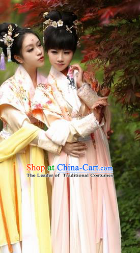 Chinese Ancient Palace Lady Hanfu Han Dynasty Imperial Concubine Queen Embroidered Historical Costumes for Women