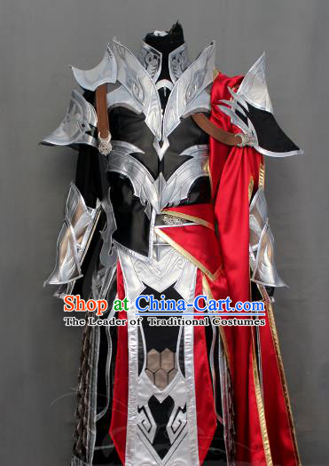 Chinese Ancient General Warrior Costume Body Armor Cosplay Swordsman Clothing for Men
