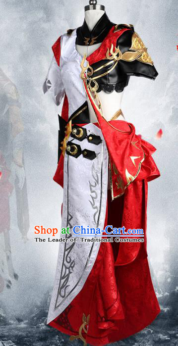 Chinese Traditional Ancient Young Lady Female Warrior Cosplay Swordswoman Costume for Women