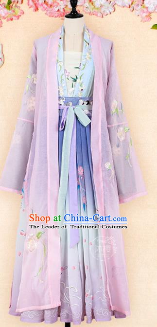 Chinese Traditional Ancient Princess Clothing Tang Dynasty Imperial Consort Embroidered Hanfu Dress for Women
