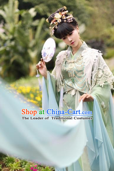 Chinese Ancient Palace Lady Hanfu Han Dynasty Imperial Concubine Queen Embroidered Historical Costumes for Women