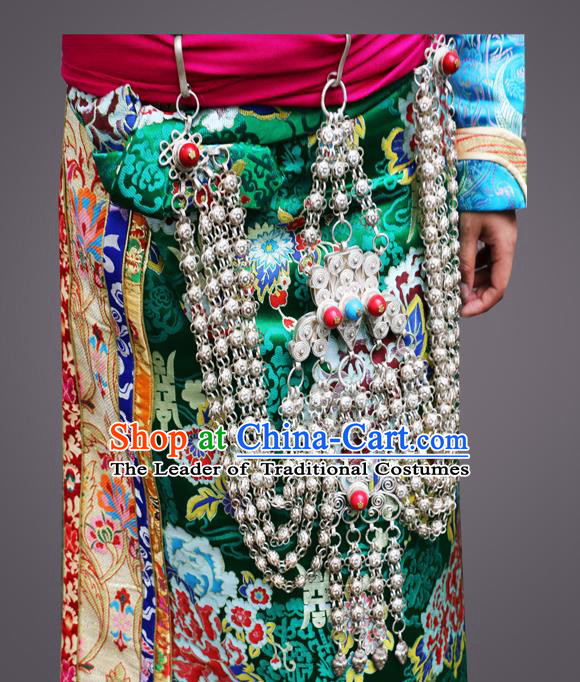 Chinese Zang Nationality Handmade Waist Accessories Tibetan Minority Waist Chain for Women