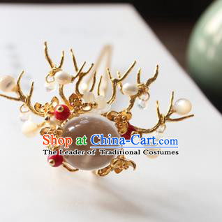 Chinese Ancient Hair Jewelry Accessories Hairpins Headwear Headdress Royal Crown for Women
