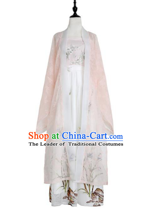 Chinese Ancient Palace Lady Hanfu Han Dynasty Imperial Concubine Queen Embroidered Historical Costumes