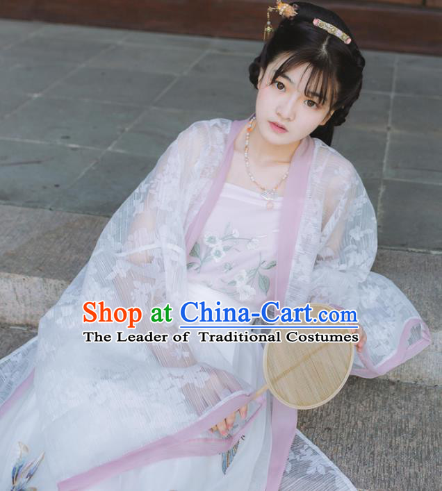 Chinese Ancient Palace Lady Hanfu Han Dynasty Imperial Concubine Queen Embroidered Historical Costumes