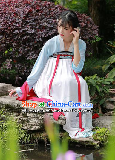 Chinese Ancient Palace Lady Hanfu Han Dynasty Imperial Concubine Queen Embroidered Historical Costumes