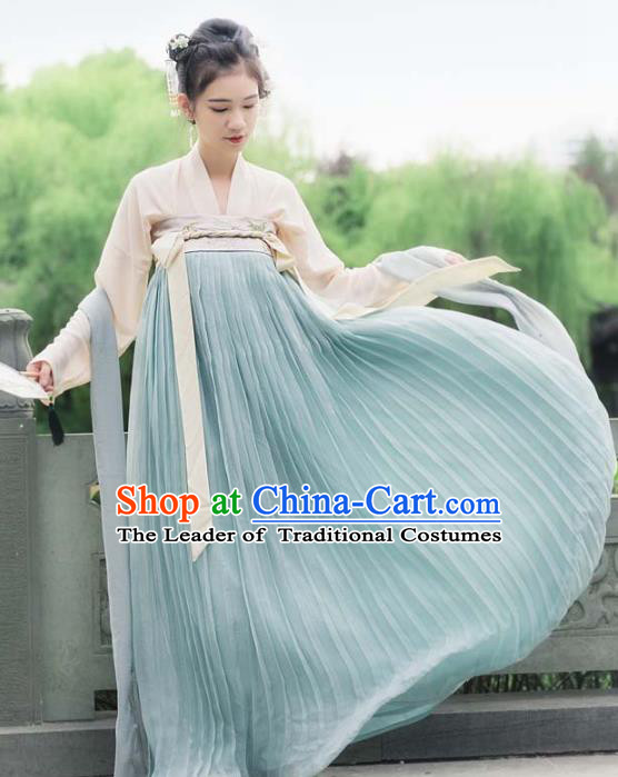 Chinese Traditional Tang Dynasty Nobility Lady Costumes Ancient Court Maid Clothing for Women