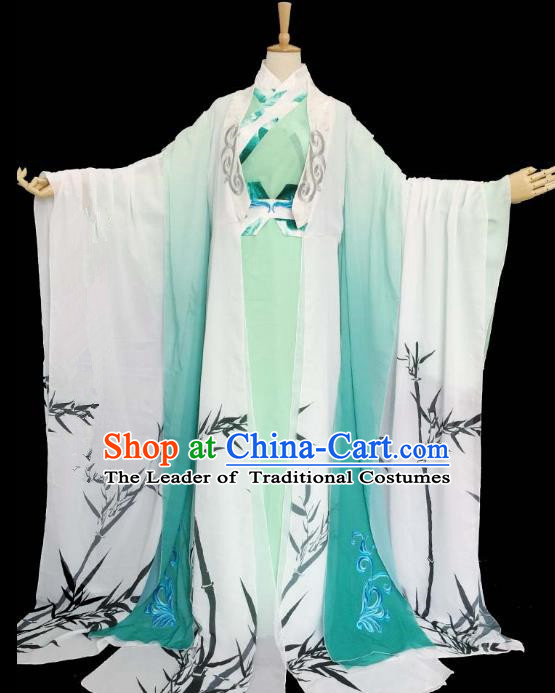 Chinese Han Dynasty Nobility Childe Hanfu Ancient Swordsman Printing Bamboo Clothing for Men