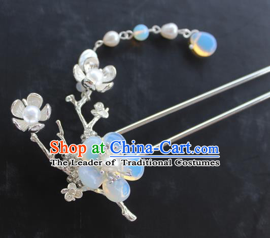 Chinese Ancient Handmade Palace Plum Blossom Hair Clip Hair Accessories Hanfu Tassel Hairpins for Women