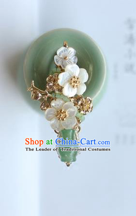 Chinese Ancient Handmade Palace Vase Hair Claw Hair Accessories Hanfu Tassel Hairpins for Women