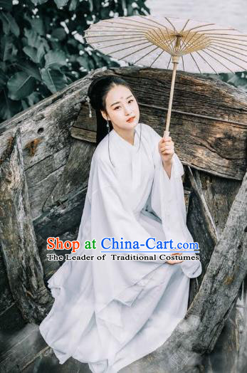 Chinese Ancient Costumes Jin Dynasty Swordswoman Hanfu Dress Clothing for Women
