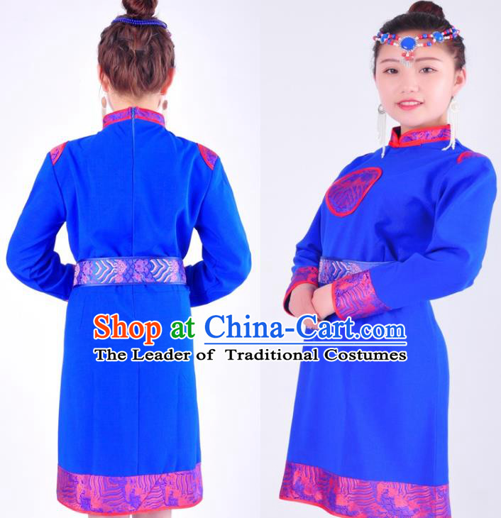 Traditional Chinese Mongol Nationality Dancing Costume Mongols Female Folk Dance Headwear Mongolian Minority Embroidery Costume