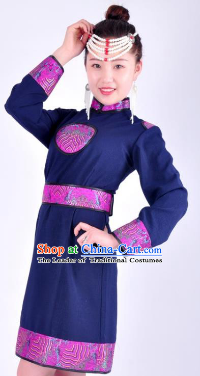 Traditional Chinese Mongol Nationality Dancing Costume Mongols Female Folk Dance Headwear Mongolian Minority Embroidery Costume