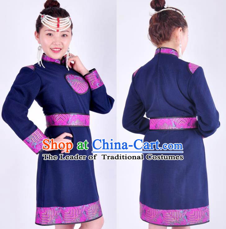 Traditional Chinese Mongol Nationality Dancing Costume Mongols Female Folk Dance Headwear Mongolian Minority Embroidery Costume