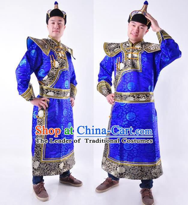 Traditional Chinese Mongol Nationality Dancing Costume Mongols Female Folk Dance Headwear Mongolian Minority Embroidery Costume