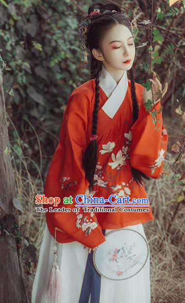 Chinese Ancient Palace Lady Hanfu Han Dynasty Imperial Concubine Queen Embroidered Historical Costumes