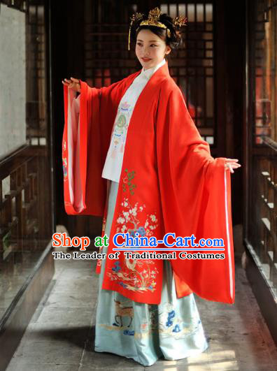 Chinese Ancient Palace Lady Hanfu Han Dynasty Imperial Concubine Queen Embroidered Historical Costumes