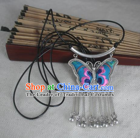 Traditional Chinese Miao Nationality Hair Accessories Hmong Female Folk Dance Hairpins Bracelet Sliver Necklace Headwear for Women