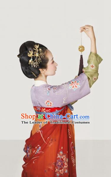 Chinese Ancient Palace Lady Hanfu Han Dynasty Imperial Concubine Queen Embroidered Historical Costumes