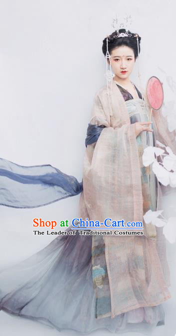 Chinese Ancient Imperial Concubine Hanfu Dress Tang Dynasty Maidenform Embroidered Costumes for Women