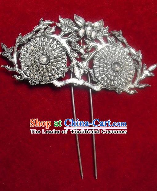 Traditional Chinese Miao Nationality Hair Accessories Palace Hairpins for Women
