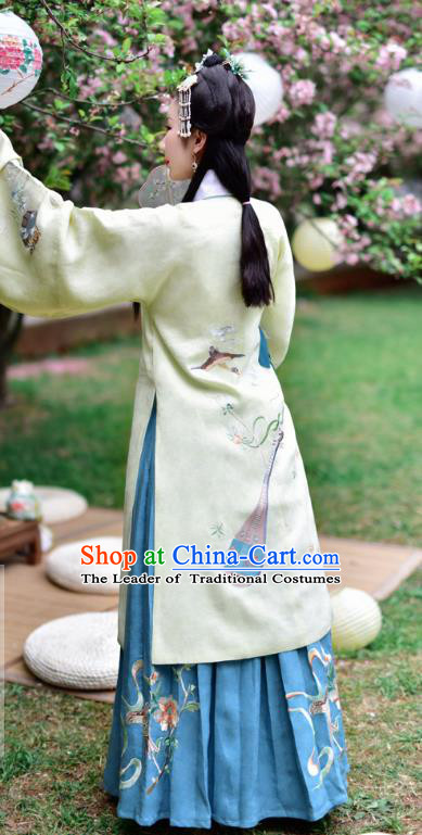 Chinese Ancient Palace Lady Hanfu Han Dynasty Imperial Concubine Queen Embroidered Historical Costumes