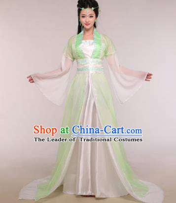 Traditional Chinese Ancient Fairy Costume Tang Dynasty Princess Green Hanfu Dress for Women