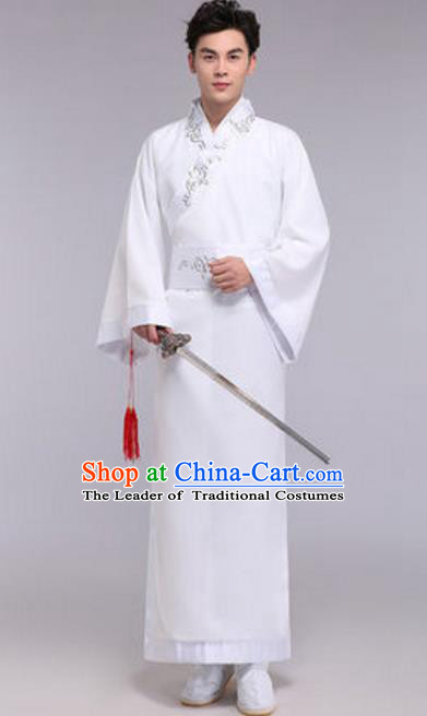 Traditional Chinese Ancient Scholar Costume Han Dynasty Swordsman Hanfu Clothing for Men