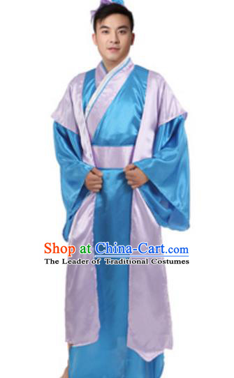 Traditional Chinese Ancient Costume Song Dynasty Legend of the White Snake Xu Xian Historical Clothing and Headpiece Complete Set