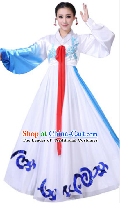 Traditional Chinese Korean Nationality Dance Dress, China Korean Minority Folk Dance Ethnic Costume for Women
