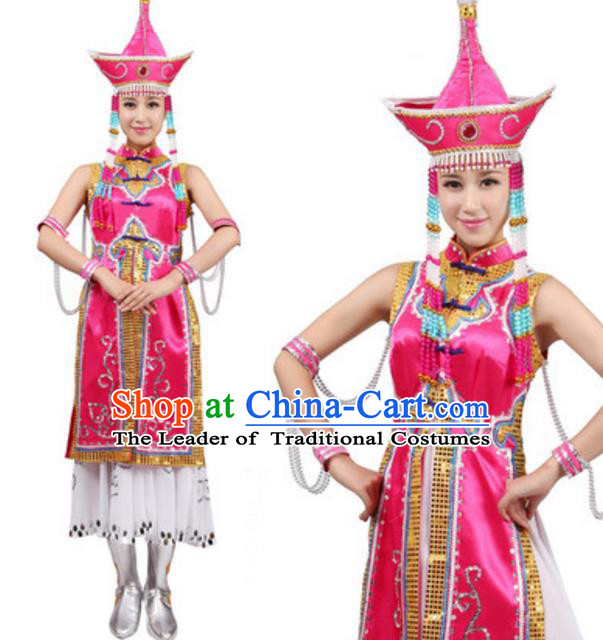 Traditional Chinese Yangge Fan Dance Folk Dance Ethnic Costume Classical Yangko Chorus Modern Dance Dress Halloween Clothing and Shoes