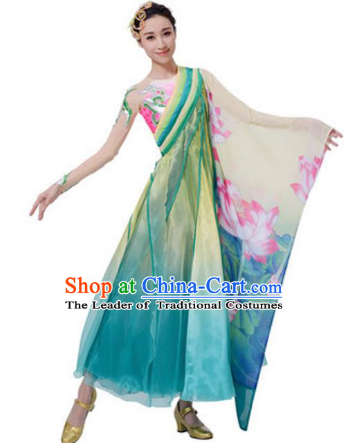 Top Grade Chinese Classical Dance Dress Stage Performance Lotus Dance Costume for Women