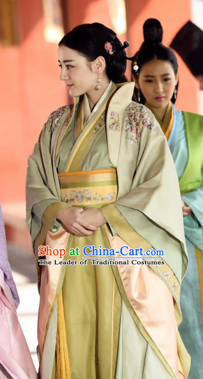 Traditional Chinese Ancient Costume Qin Dynasty Hanfu Clothing