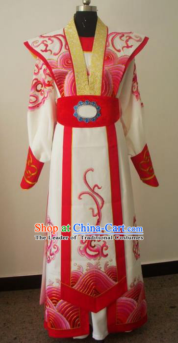 Chinese Traditional Beijing Opera General Embroidered Costumes China Peking Opera Niche Silk Robe for Adults