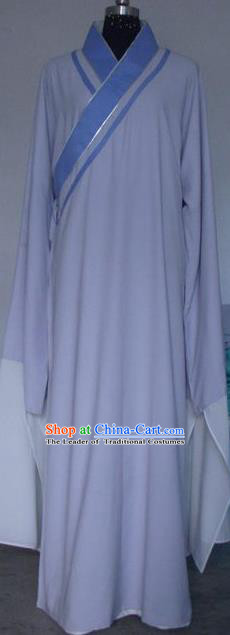 Chinese Traditional Beijing Opera Scholar Costumes Niche Embroidered Purple Robe for Adults