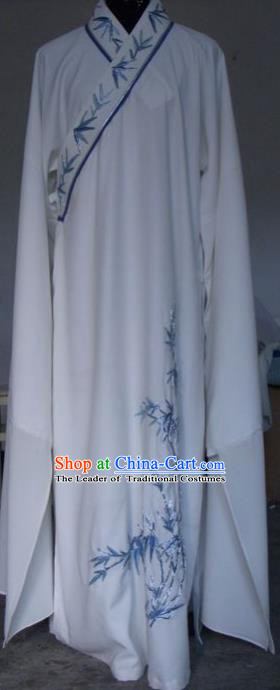 Chinese Traditional Shaoxing Opera Printing Bamboo Robe Peking Opera Niche Costumes for Adults