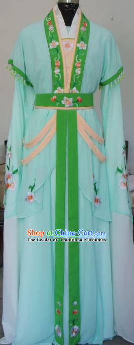 Chinese Traditional Beijing Opera Actress Green Dress China Peking Opera Princess Embroidered Costumes for Adults