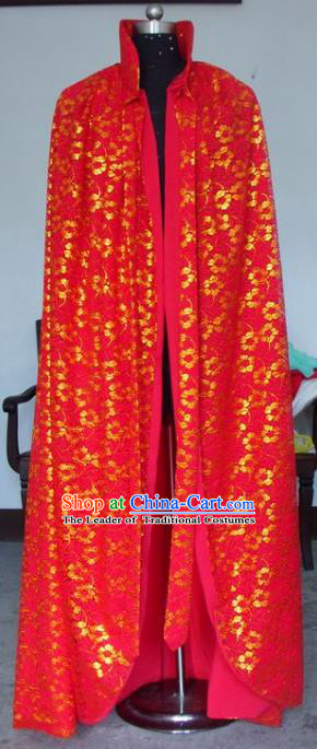 Chinese Traditional Beijing Opera Actress Red Cloak China Peking Opera Princess Costumes for Adults