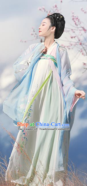 Chinese Ancient Palace Lady Hanfu Han Dynasty Imperial Concubine Queen Embroidered Historical Costumes