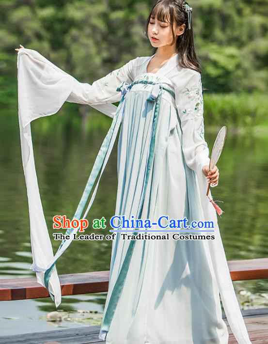 Chinese Ancient Palace Lady Hanfu Han Dynasty Imperial Concubine Queen Embroidered Historical Costumes