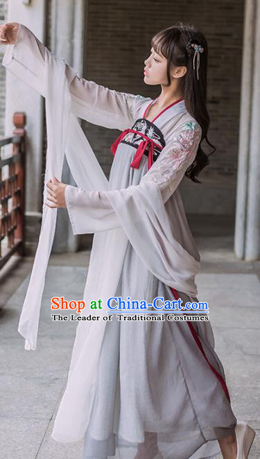 Chinese Ancient Palace Lady Hanfu Han Dynasty Imperial Concubine Queen Embroidered Historical Costumes