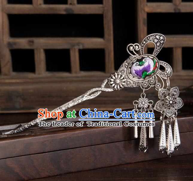 Chinese Traditional Hair Accessories Ancient Hanfu Sliver Hair Clip Hairpin for Women