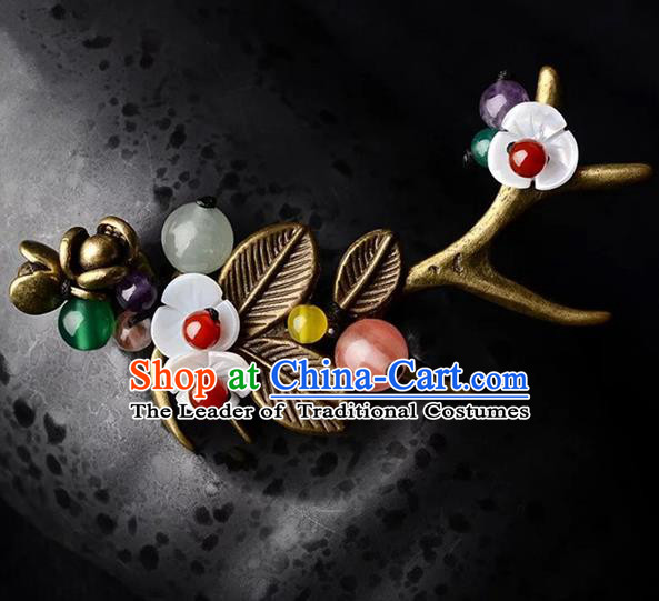 Chinese Traditional Jewelry Accessories Ancient Palace Hanfu Shell Brooch for Women