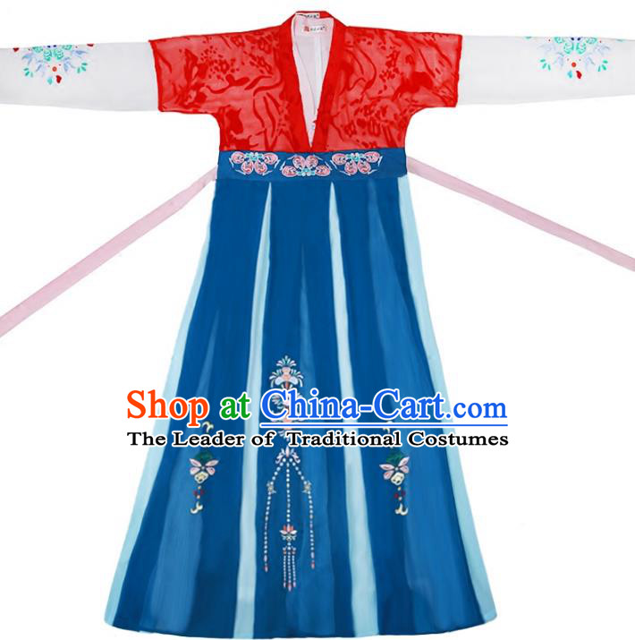 Chinese Ancient Palace Lady Hanfu Han Dynasty Imperial Concubine Queen Embroidered Historical Costumes