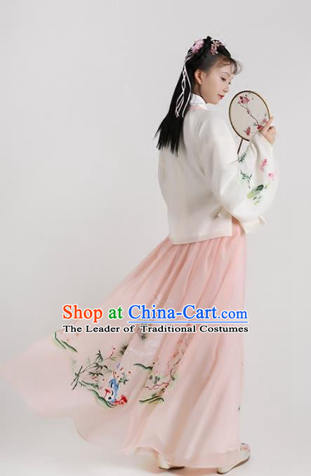 Chinese Ancient Palace Lady Hanfu Han Dynasty Imperial Concubine Queen Embroidered Historical Costumes