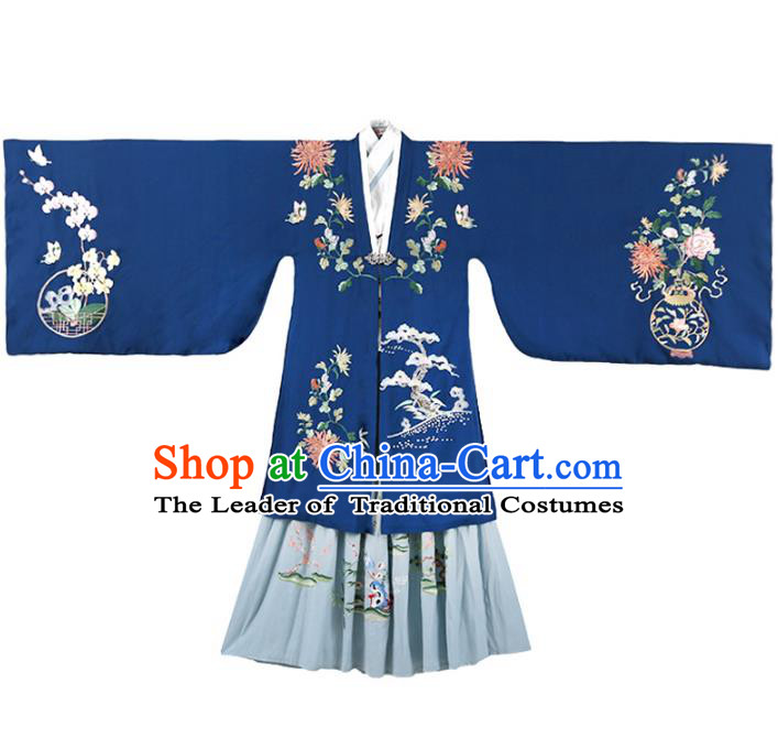 Chinese Ancient Palace Lady Hanfu Han Dynasty Imperial Concubine Queen Embroidered Historical Costumes