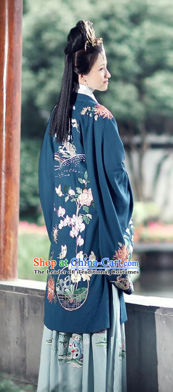 Chinese Ancient Palace Lady Hanfu Han Dynasty Imperial Concubine Queen Embroidered Historical Costumes