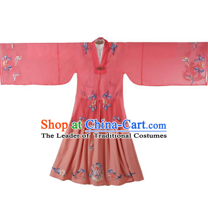 Chinese Ancient Palace Lady Hanfu Han Dynasty Imperial Concubine Queen Embroidered Historical Costumes