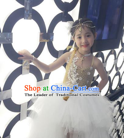 Top Grade Stage Performance Catwalks Costumes Children Halloween Cosplay Princess Full Dress Chorus Modern Fancywork Clothing